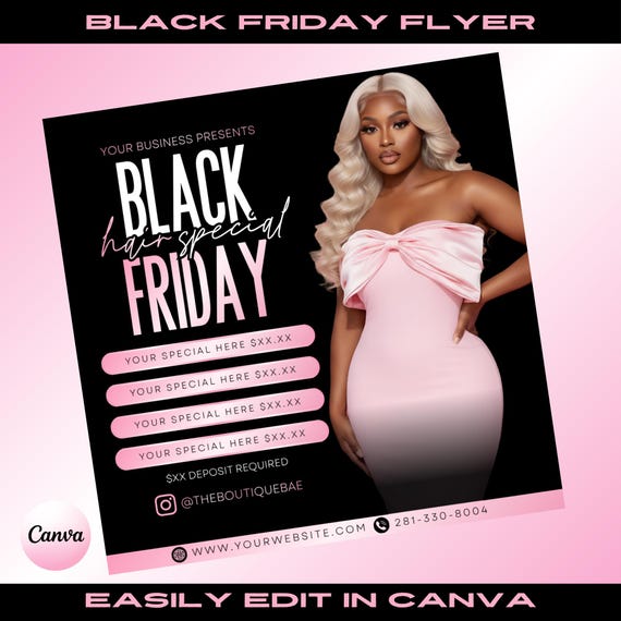 Salon Appointment Flyer Template: DIY Canva Design (Instant Download)