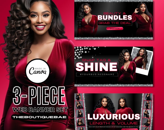 Website Template, Website Banner, Shopify Website, DIY Website, Canva Template, Website Design  Edit on Etsy  Listing Stats