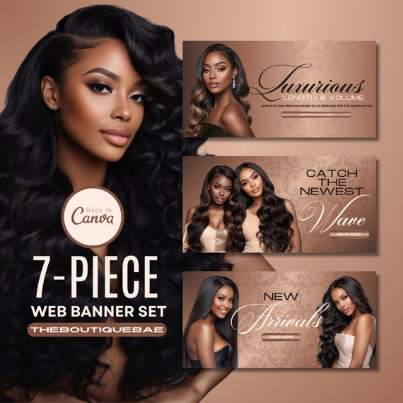 Shopify Website Banner Template: 7-Piece Web Design (Canva)