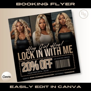 Salon Appointment Flyer Template: DIY Canva Design (Instant Download)