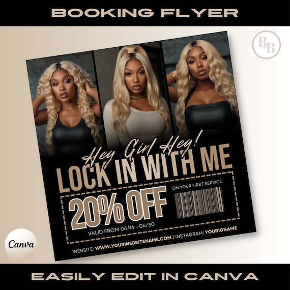 Salon Appointment Flyer Template: DIY Canva Design (Instant Download)