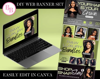Website Template, Website Banner, Shopify Website, DIY Website, Canva Template, Website Design  Edit on Etsy  Listing Stats