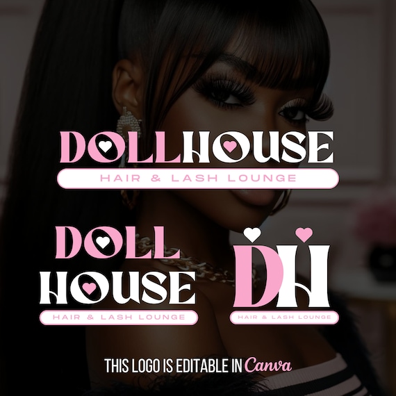 DIY Lash & Hair Salon Logo Template: Editable Beauty Branding
