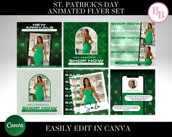 Valentine's Day Red & Gold Motion Flyer - Canva Template
