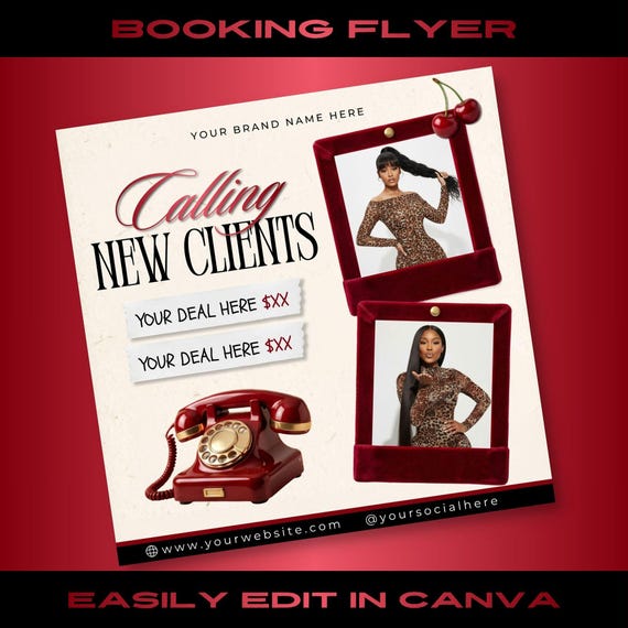 Salon Appointment Flyer Template: DIY Canva Design (Instant Download)