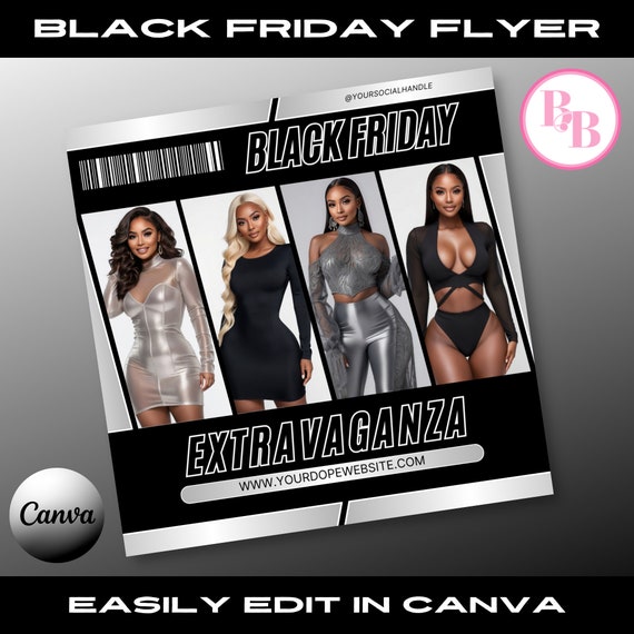 Animated Black Friday Sales Flyer: Canva Template (1080 x 1080 px)