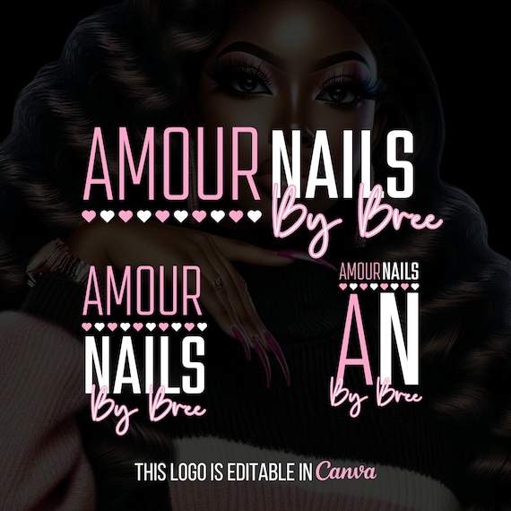 Editable Lash & Hair Salon Logo Template: Beauty Branding (DIY)