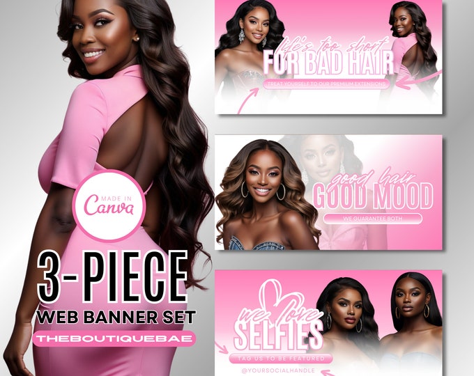 Website Template, Website Banner, Shopify Website, DIY Website, Canva Template, Website Design  Edit on Etsy  Listing Stats