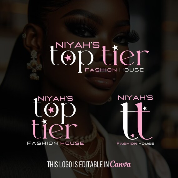 Editable Lash & Hair Salon Logo Template: Beauty Branding (Digital)