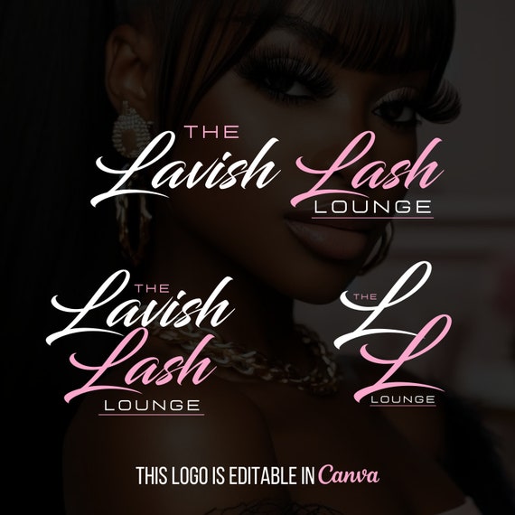 Lash & Hair Salon Logo Template: Editable Beauty Branding