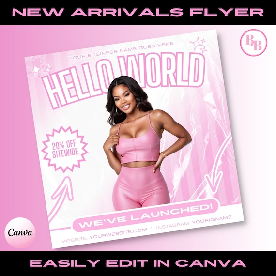 Website Launch Flyer: Animated Social Media Template (Canva)