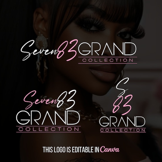 Editable Lash & Hair Salon Logo Template: Beauty Branding (Digital Download)