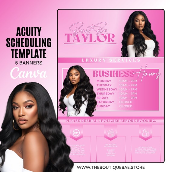 Premade Acuity Site Template: Canva Design, Instant Download