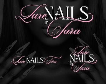 DIY Lash & Hair Salon Logo Template - Editable Beauty Branding for Boutique, Hair Stylist, and Lash Technician Business Logos