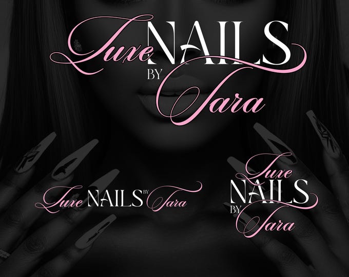 DIY Lash & Hair Salon Logo Template - Editable Beauty Branding for Boutique, Hair Stylist, and Lash Technician Business Logos