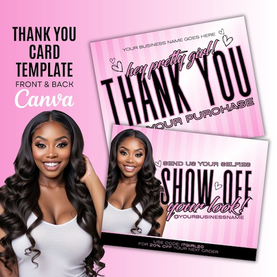 DIY Business Thank You Card Template: Edit in Canva