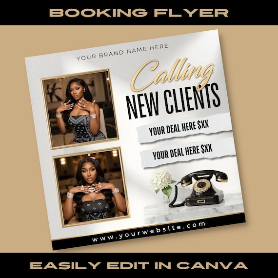 Salon Appointment Flyer Template: DIY Canva Design (Instant Download)