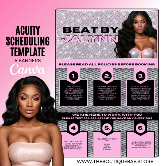 Premade Acuity Scheduling Template: Canva Website Design (Instant Download)