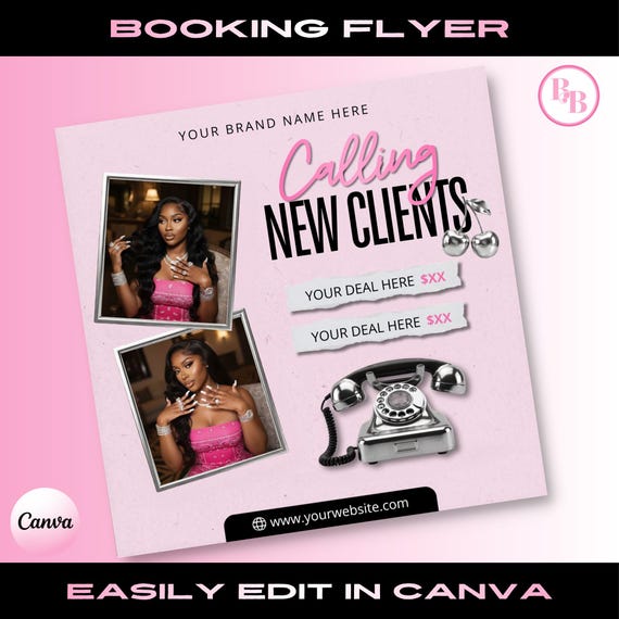 Salon Appointment Flyer Template: DIY Canva Design (Instant Download)