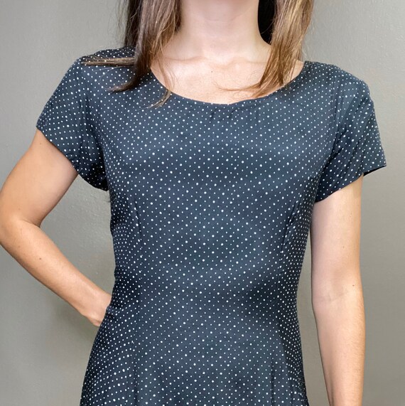 Vintage Reformation Style 90’s Swiss Dot Black Sun