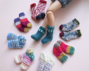 Colorful Knitted Sock Collection for Blythe Doll - Doll Fashion