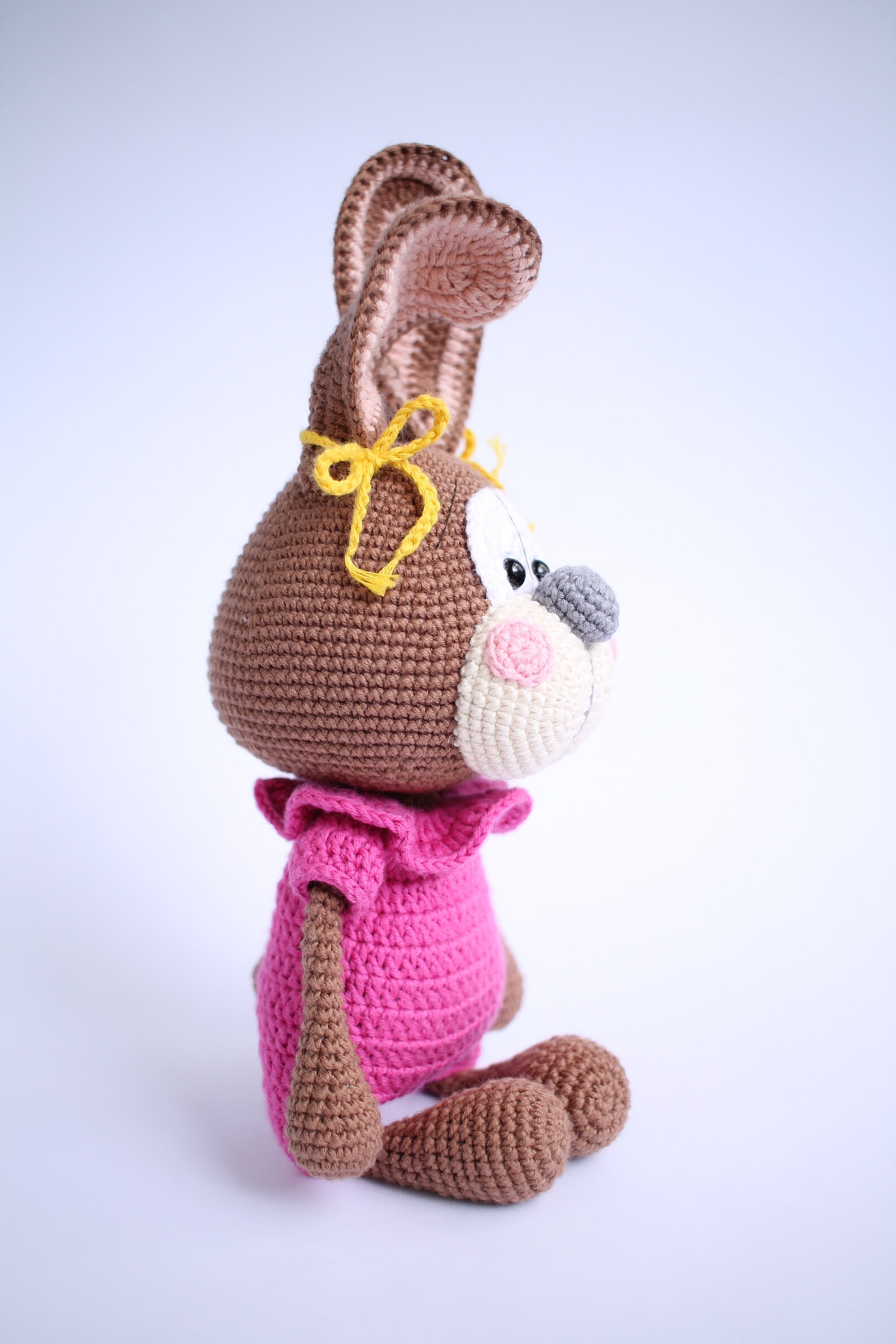 Stuffed brown bunny. Easter bunny gift for girl. Bunny girl Etsy