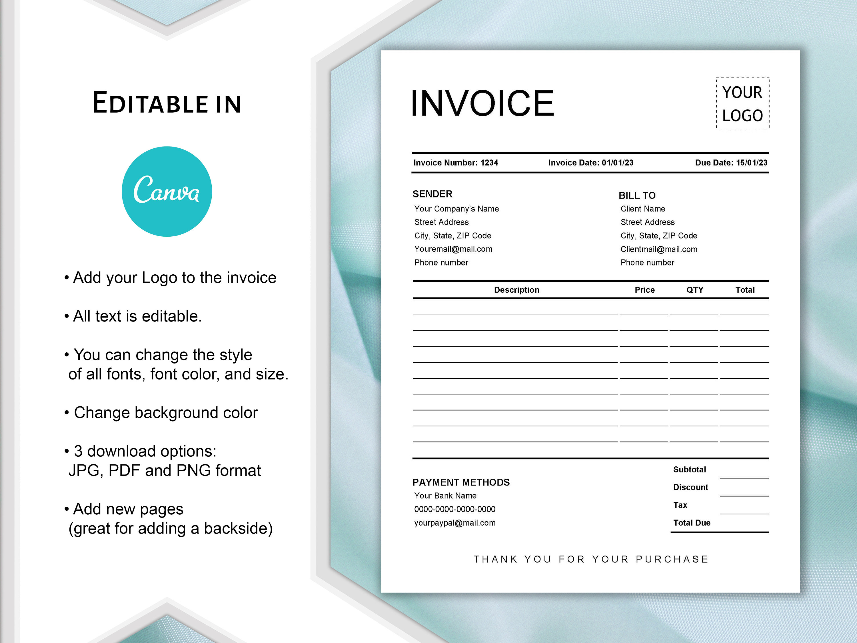 Canva Billing Invoice Sample