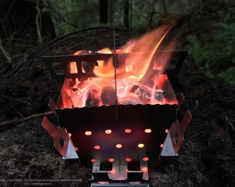 SIEGE Flat-Pack Stove UPGRADE: Titanium/Stainless Steel Camping Stove