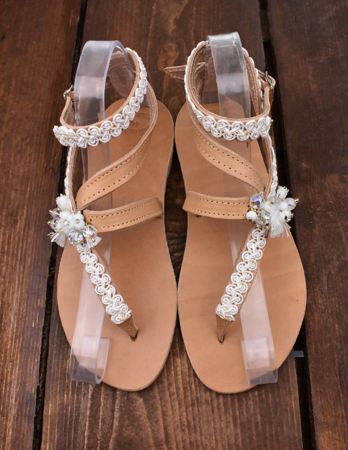 wedding sandals flat with pearls