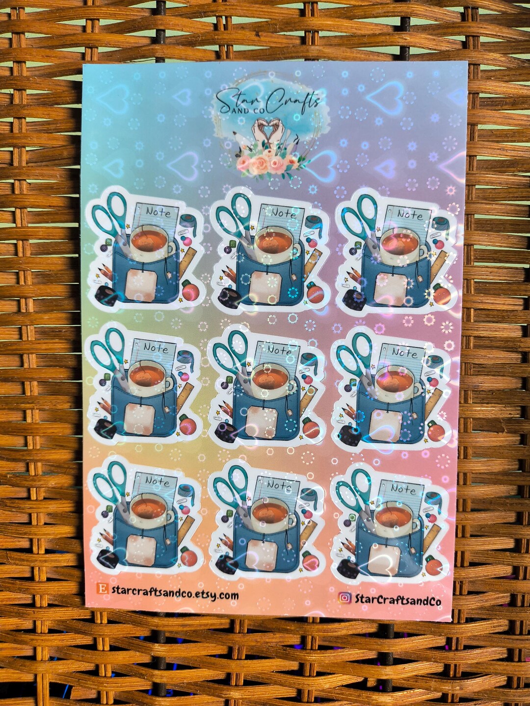 Pocket Letter Sticker Sheet Etsy