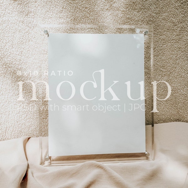 Frame Mockup, Transparent Frame Wedding Sign 8x10 Mockup, Photo Frame Photoshop Mock Up, Table Number, Signage Smart Object, EPMS-01