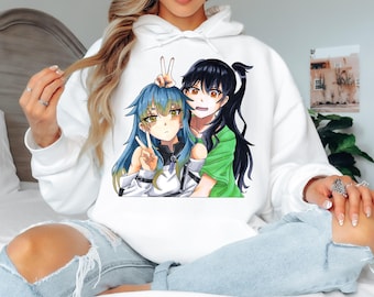 Manga Hoodie: Azuna and Luxris Anime Artwork (50/50 Cotton/Polyester)