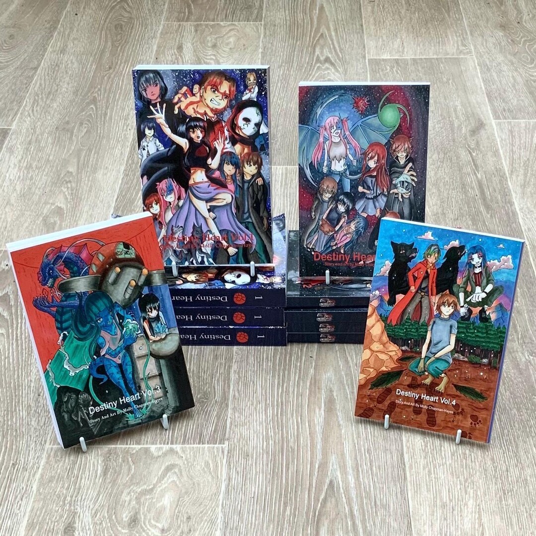Destiny Comic Collection Destiny Heart Vol. 1 to 4 Manga Series, Indie Comics Book, Fantasy ...