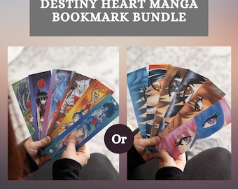 Elige tu propio personaje de anime/manga como marcapáginas (Paquete de 6 de la serie Destiny Heart)
