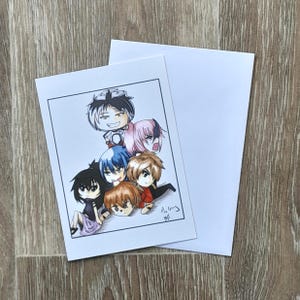 Kawaii Chibi Birthday Card Cute Anime Birthday Card Manga Lover Greeting Chibi Art Card Kawaii Manga Birthday Gift Anime Art Card
