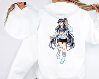 Anime Girl Hoodie: Destiny Heart Manga Character Print, Unisex Pullover