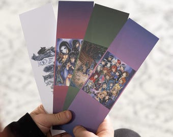 Personajes de anime/manga Destiny Heart como marcapáginas (paquete de 4)