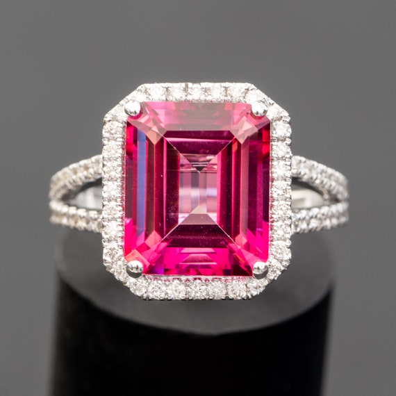 Topaz Ring, Natural Pink Solitaire, Classic Jewelry #D37z – Silver Embrace
