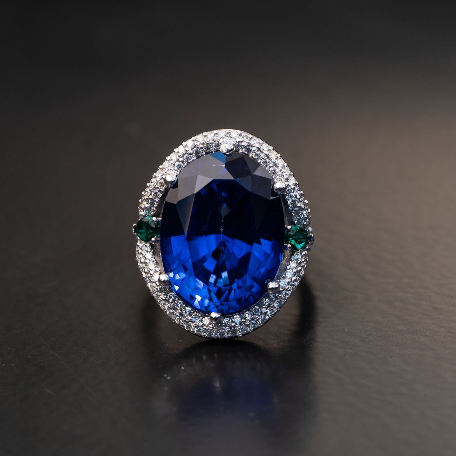 Vintage Sapphire Ring for Women Large 