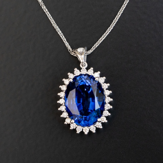 Large sapphire pendant deals