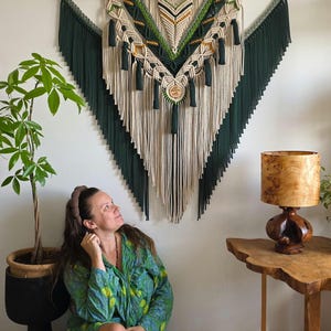 Macrame custom 120x120 cm with intention, macrame with intention, power macrame, large wall decoration, very large macrame,