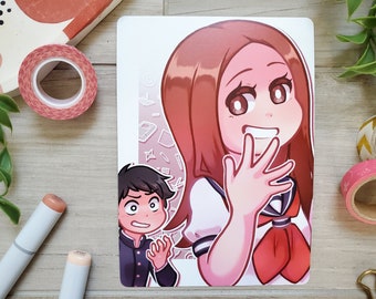 Lámina artística de Takagi-san y Nishikata (Takagi-san, el maestro de las bromas) (5x7)