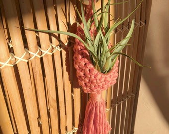 Macramé - suspension plantes - tillandsia - porte plantes - range lingettes