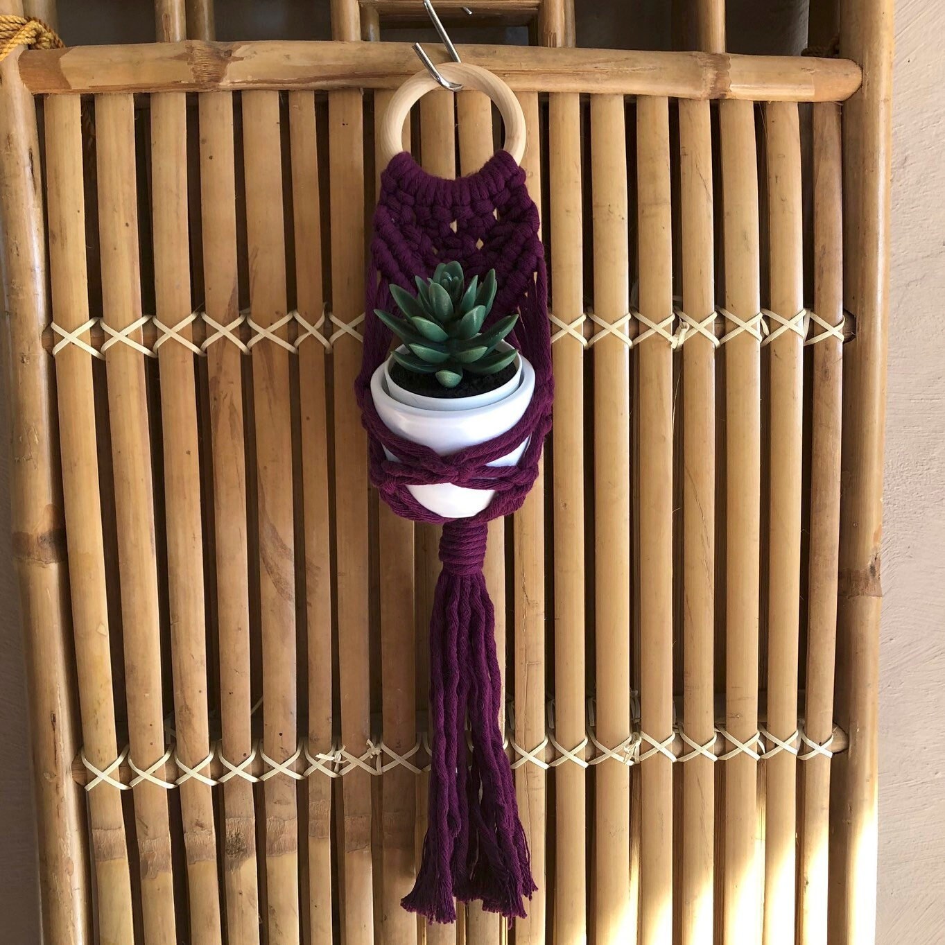 Suspension Pour Plantes en Macramé - Cactus, Grasses, Tilandsia