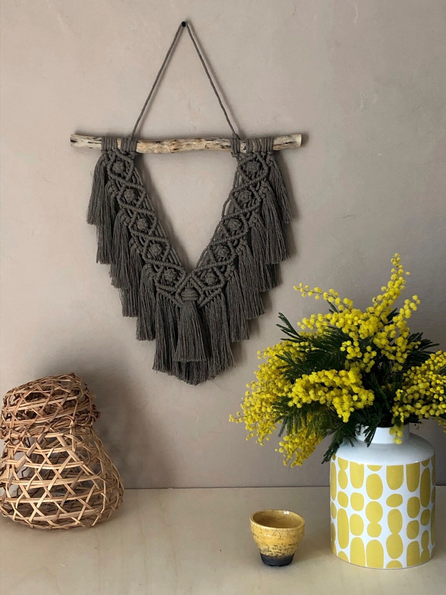 Suspension Tenture en Macramé - Décoration Murale