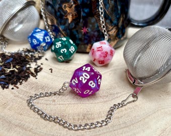 D&D Dice Tea Strainer: D20 Tea Infuser Ball, Geeky Gift