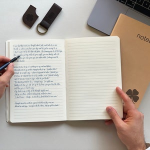 le vent Set of 2 Lined Bound Notebooks A5 – Each 200 Lay Flat Pages – Fountain Pen Friendly 100 gsm Paper – 100% Recycled Notebook