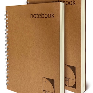 le vent Set of 2 A4 Large Spiral Notebooks (8.5&quot;x11&quot;) - Wide Each 200 Lined Pages - 8x11 Journal Refills with 100 gsm Ink Proof Paper
