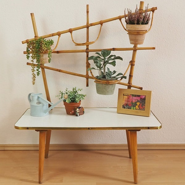 60er*Blumenständer*Etagere*Gestell*Blumenbank*Blumentisch*Beistelltisch*Mid Century*Vintage*Bambus