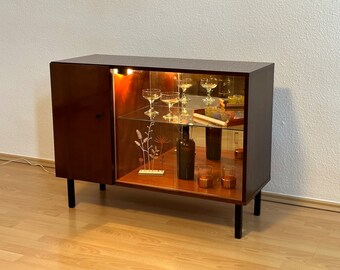 60s*Bar cabinet*Bar cabinet with light*VEB*Bar*Display cabinet*Sideboard*DDR*Mid Century*Vintage